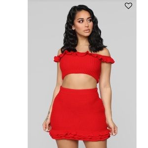 Ready For The Fun Sweater Skirt Set